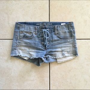 American Eagle Lace Up Shorts