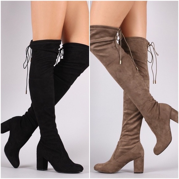 🚫Sold🚫💛Suede Over The Knee Boots - Picture 2 of 4