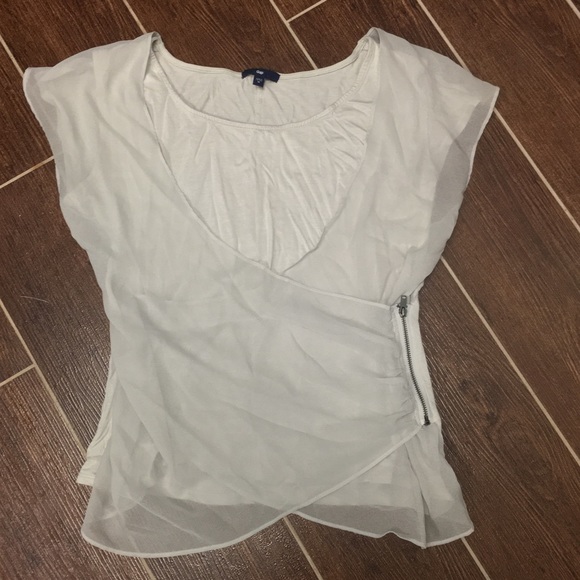 Gap Blouse with Side Zipper Detail