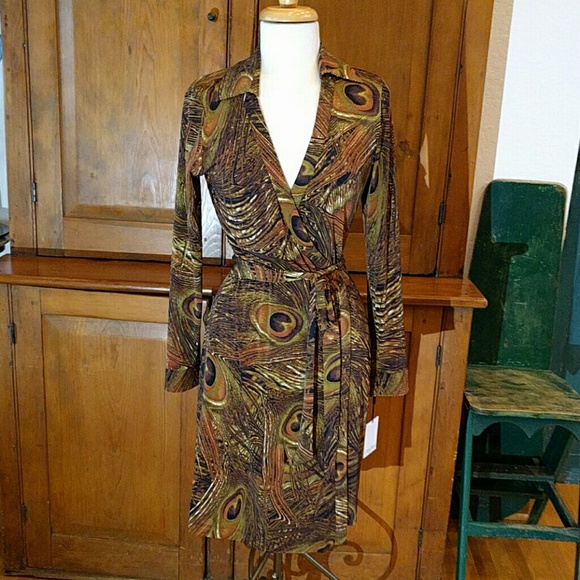 peacocks wrap dress