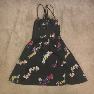 Gray Floral Dress