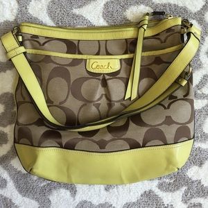 Authentic Coach Signature Jacquard Khaki/Yellow