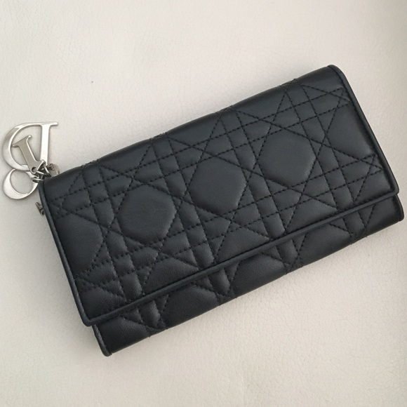 *SOLD* Authentic Dior black quilted leather wallet