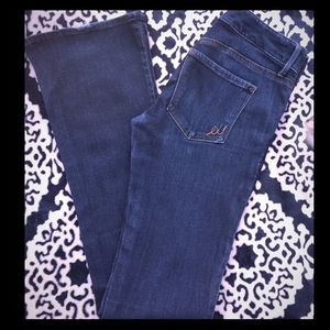 Barely Boot Express Jeans, size 6, inseam 35.