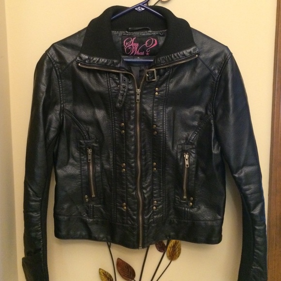 Biker Style Faux Leather Jacket
