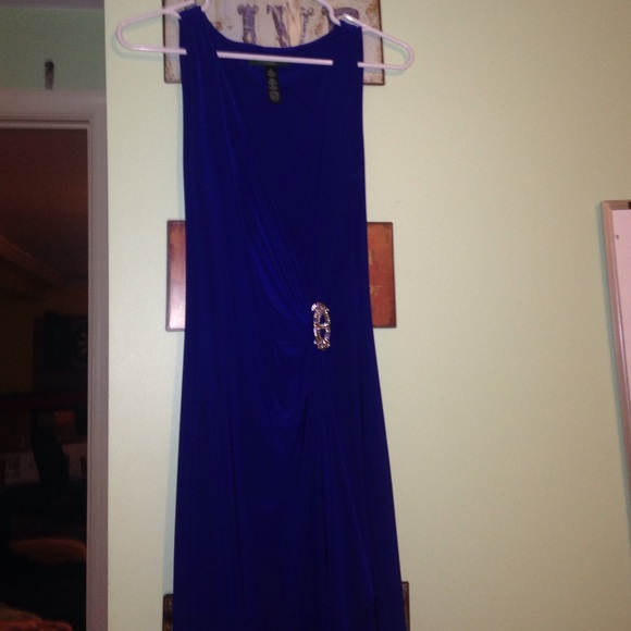 Floor length ball gown.