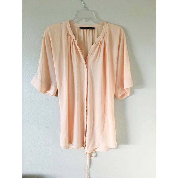 Beige/light pink Zara blouse