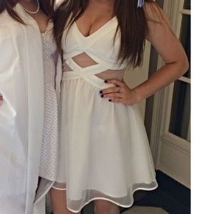 White cut out dress