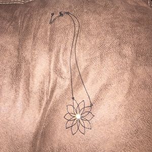 Black flower necklace