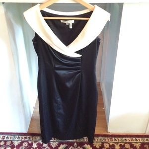Evan-Picone Black & White dinner dress