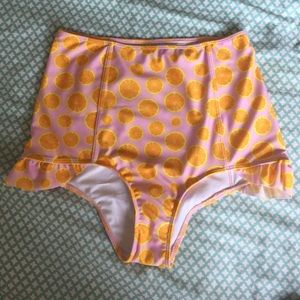 Orange & Pink High Waisted Ruffled Bottoms