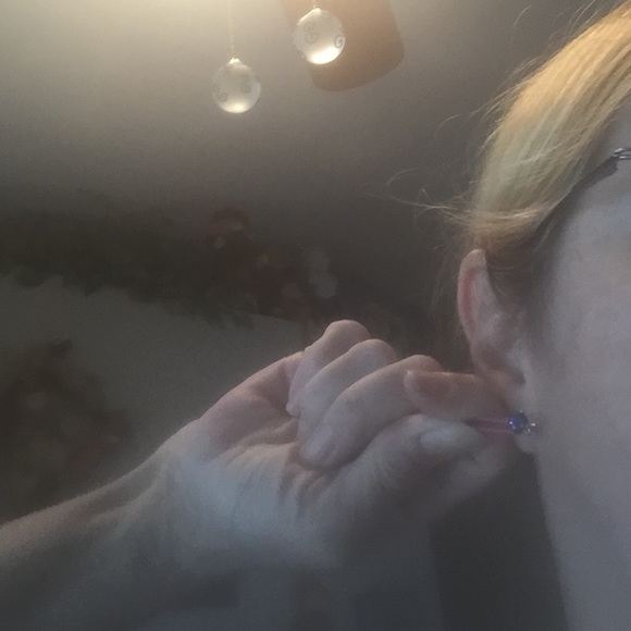 Sapphire Stud Earrings in Sterling Silver - Picture 3 of 3