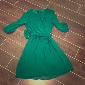 Enfocus Studio Long Sleeve Green Dress