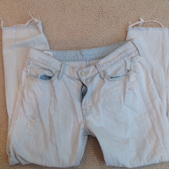 MOTHER dropout fray jeans!