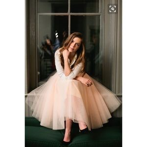 Light pink/beige adorable layered tulle skirt 💖