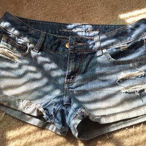 Distressed Denim Shorts