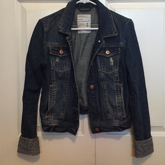Aeropostale Distressed Denim Jacket