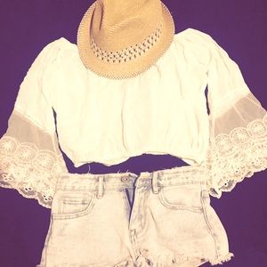 Lace crop top