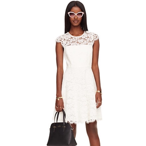 Kate Spade Rose Lace Fit and Flare Dress