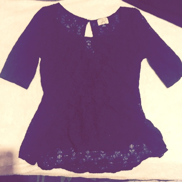 Black lace dress shirt