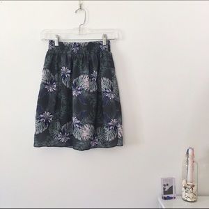 Palm Print Skirt