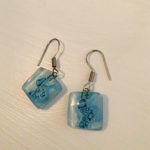 Glass earrings