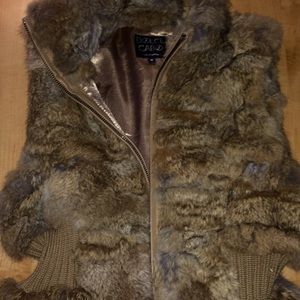 Dolce Cabo fur short sleeve jacket