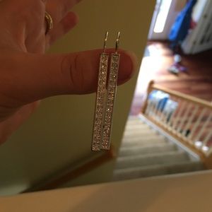 Fake diamond earrings