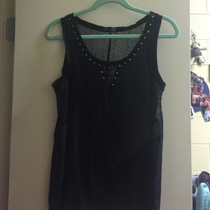 Sheer black tank top