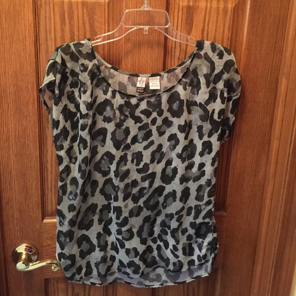 Sheer Animal Print Top