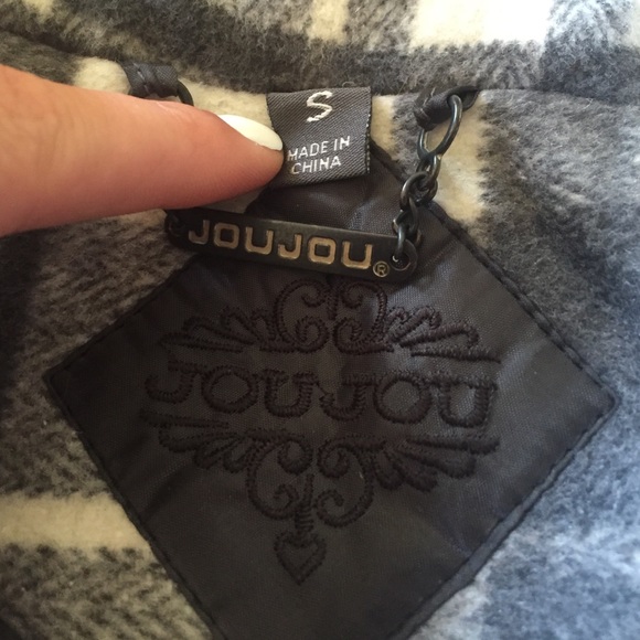 Gray plaid pea coat - Picture 2 of 3