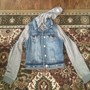 American Eagle demin sweatshirt jacket