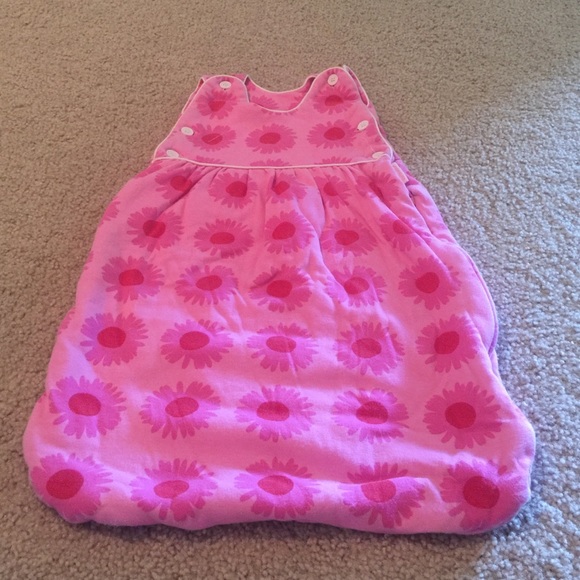 Baby sleeper-pink flower pattern