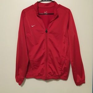 Red Nike zip up jacket