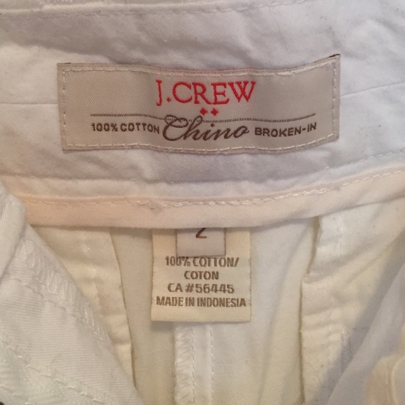 J. Crew 3" White Chino Shorts - Picture 2 of 3
