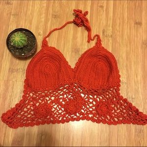 Crochet Crop Top Bra