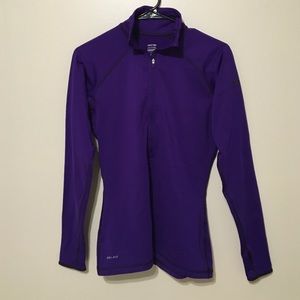 Purple Nike 3/4 zip jacket