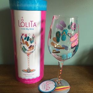 Flip Flops Lolita Love My Wine Glass