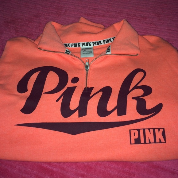 VS PINK CORAL HALF ZIP