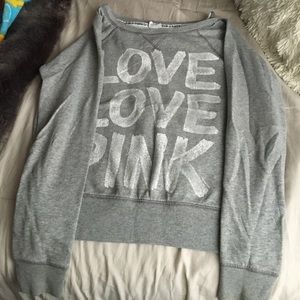 Grey and pink - PINK sweater!