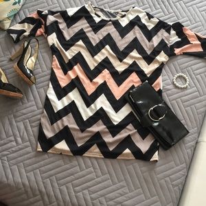 Small Chevron Shift Dress **NEW**