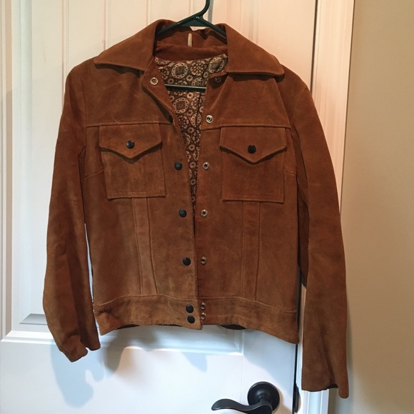 Vintage women's brown suede jacket size small