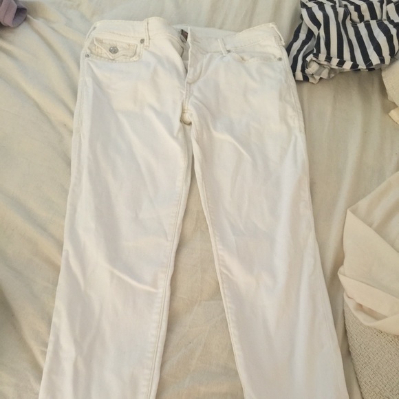 True religion white skinny jeans