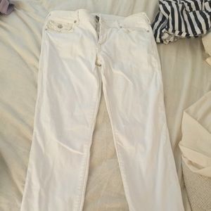 True religion white skinny jeans