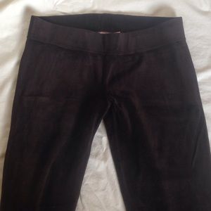 Brown velour leggings
