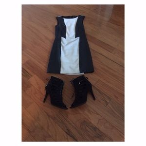 H&M Leather and Linen Midi Dress💫💫💫