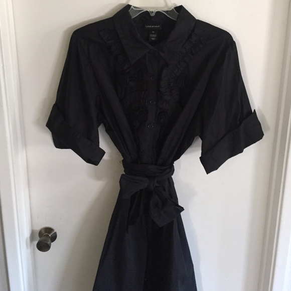 Lane Bryant Dresses & Skirts - Shirt dress with rosettes and ruffles
