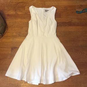 NWOT ASOS white ribbed fit and flare dress