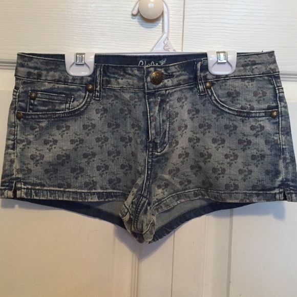 Brand New With Tags Floral Denim Shorts
