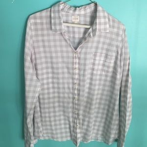 J. Crew Gray/White Buttoned Down